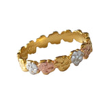 Aloha Lei Sterling & Gold & Pink Toe Ring