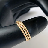 Skinny Band & Braid Stack Gold Fill Rings Up to Size 12!