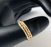 Skinny Band & Braid Stack Gold Fill Rings Up to Size 12!