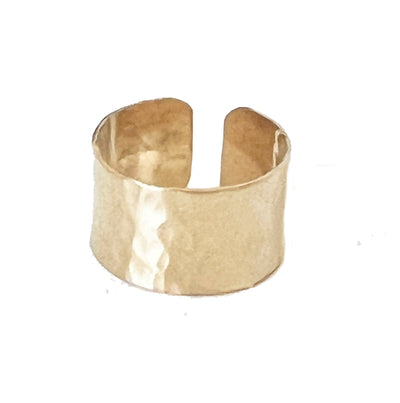 C-Gar Band Super Wide Gold Fill Adjustable Toe Ring