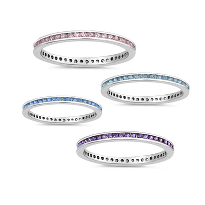 Colorful CZ Micro Eternity Toe Ring