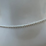 Faceted Bead Sterling Anklet
