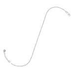 Faceted Bead Sterling Anklet