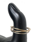Three Strand Interlock Fidget Ring 14K Gold