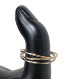 Three Strand Interlock Fidget Ring 14K Gold