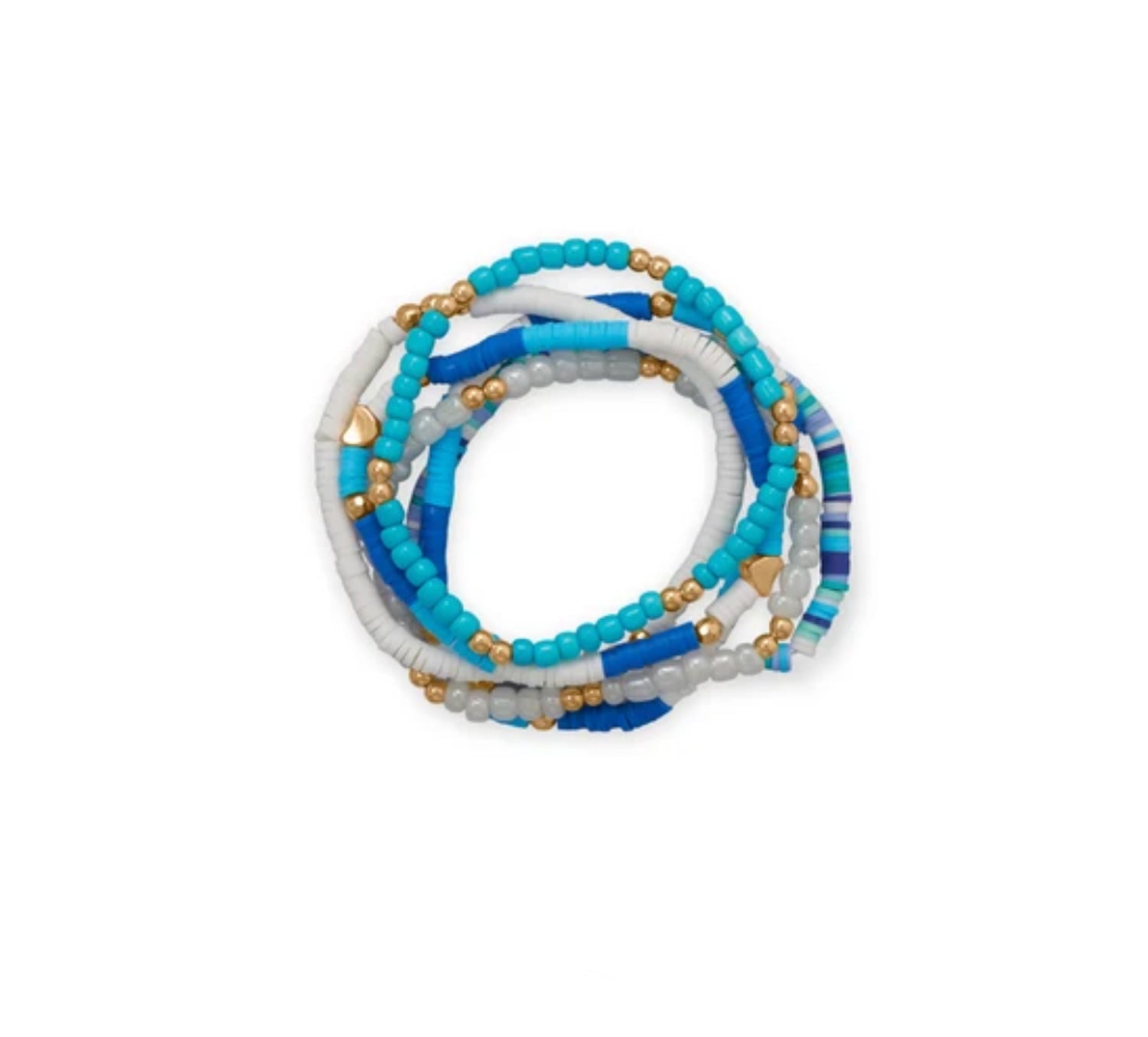 Friendship Bracelets / Heishi Surfer Beads - Set of 6