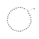 Midnight Black Spinel Sterling Anklet