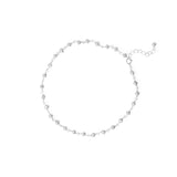 Pyrite Bead Sterling Anklet