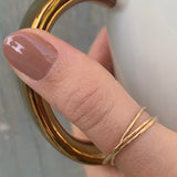 Three Strand Interlock Fidget Ring Gold Fill