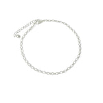 Rombo with Drop Ball Sterling Anklet