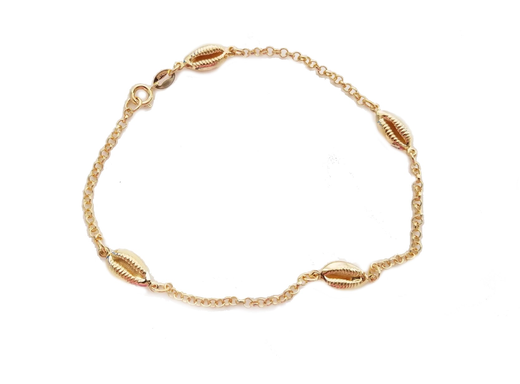 Sea Glass Anklet: Seafoam Calcite with 18k Gold Plating / One Size main image 0