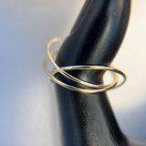 Three Strand Interlock Fidget Ring Gold Fill