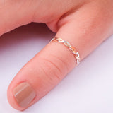 Braid Twine Medley Sterling & Gold Fill Thumb Ring