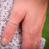Braid Twine Medley Sterling & Gold Fill Thumb Ring