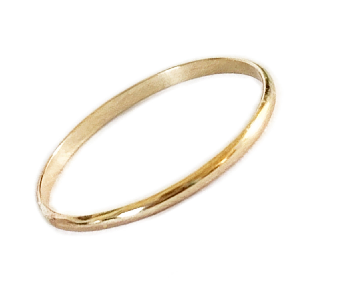 1mm Simple Toe Ring - 14K Gold or Silver – www.ToeRings.com