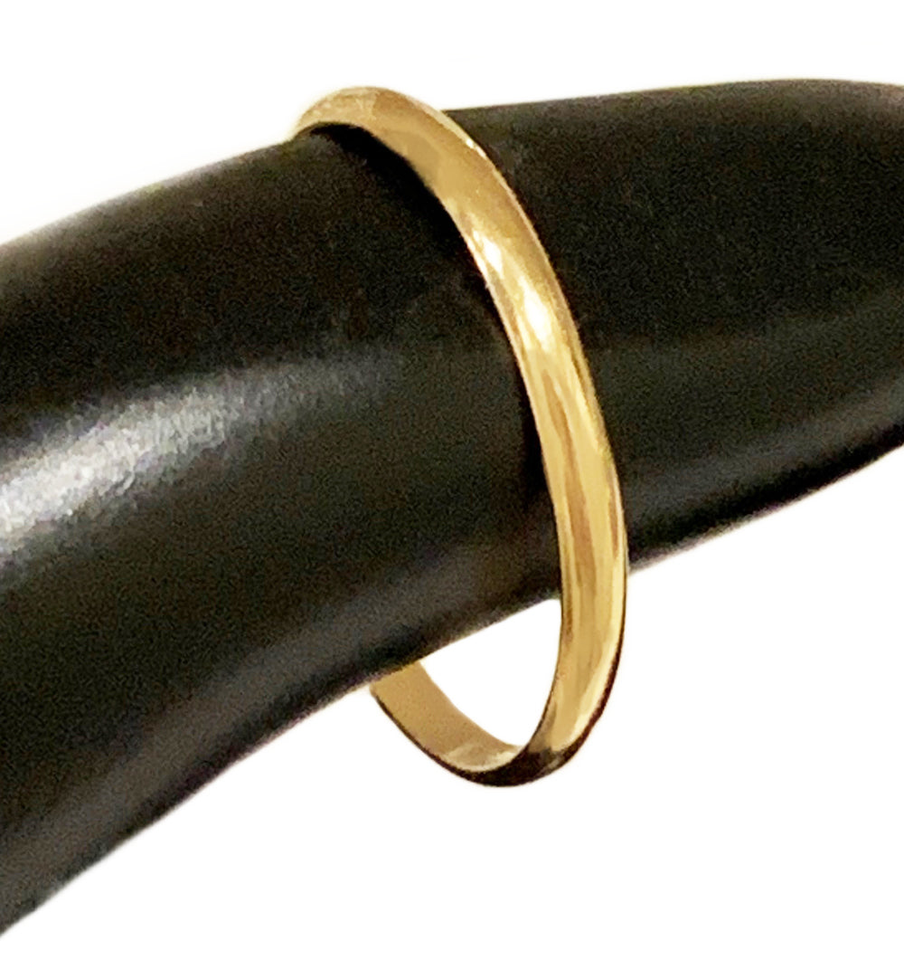 1mm Low Dome 14K Ring
