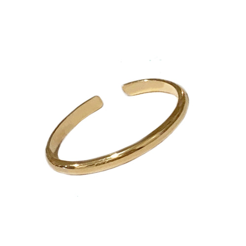 1mm gold fill adjustable toe ring from toerings.com