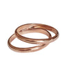 2mm Double Stack 14K Gold Pink Gold Toe Rings