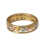 Bee 3 Color Stack Toe Rings