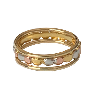 Bee 3 Color Stack Toe Rings