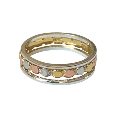Bee 3 Color Stack Toe Rings