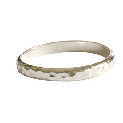 3mm Hammered Sterling Ring