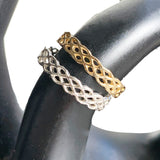 Basket Weave 14K Gold Toe Ring