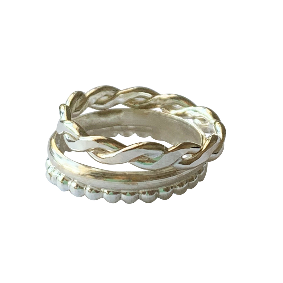BBB - Braid Bee & Band Stack Toe Rings