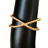 Criss Cross 10K Gold Adj Toe Ring