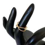 Criss Cross Rope 10K Gold Adj Toe Ring