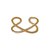 Criss Cross 10K Gold Adj Toe Ring