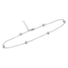 Bezel CZ Sterling Anklet