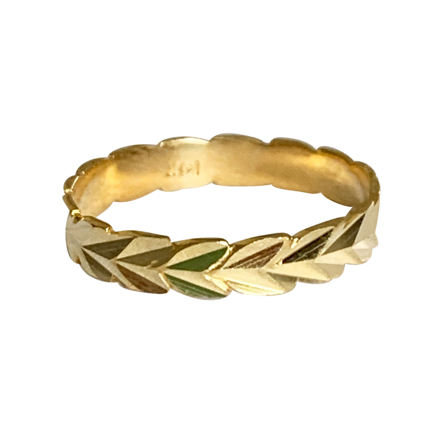 14k solid best sale gold toe ring