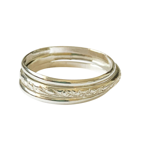 summer breeze stacking toe rings in sterling silver