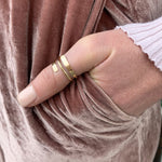 Pipeline Thumb Ring wrap around shown here in gold fill
