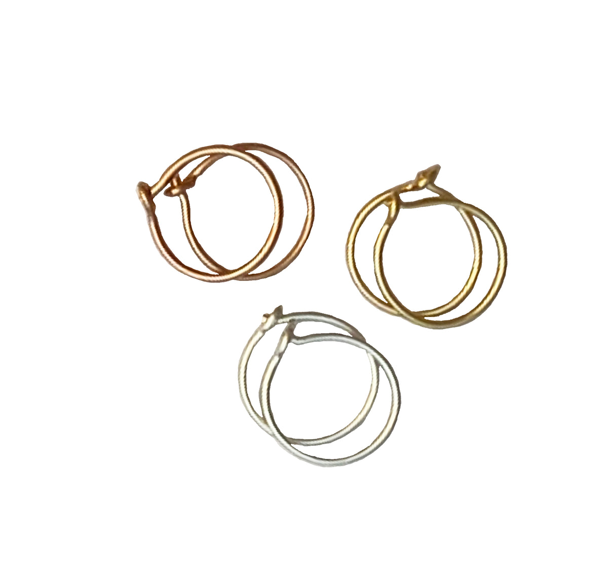 Baby Hoops in Gold fill and sterling silver