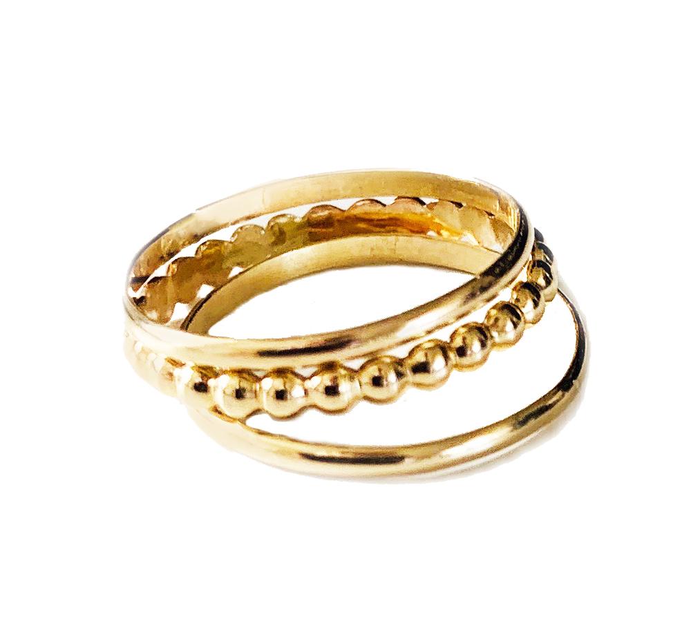 Stacking Skinny Bands and Bee Bee Ring