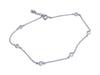 Bezel CZ Sterling Anklet