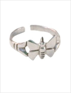 A Butterfly Sterling Adjustable Toe Ring