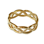 Basket Weave 14K Gold Toe Ring