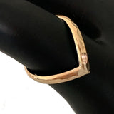Hammered Chevron Gold Fill Thumb Ring
