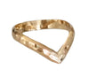 Hammered Chevron Gold Fill Thumb Ring