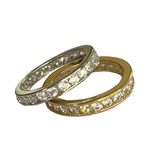 CZ Eternity Band Toe Rings in 14K Gold and Sterling Silver from Toerings.com