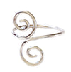 Swirly Gold Fill or Sterling Adj Toe Ring