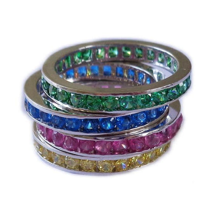 CZ Rainbow Eternity Toe Rings