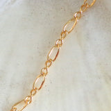 Close Up of a Figure Eight Gold Fill Anklet
