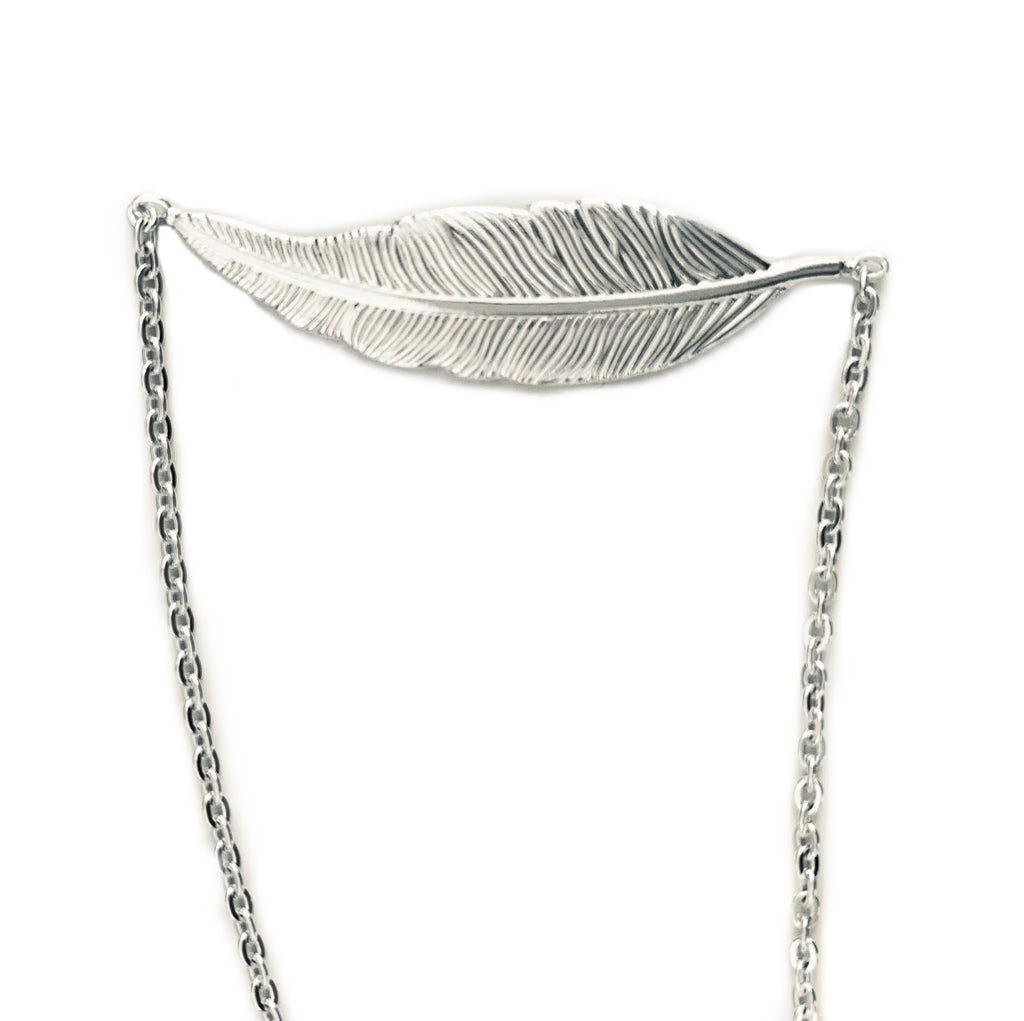 Feather Charm Sterling Anklet
