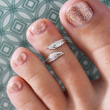 Feather Wrap Adj Toe Ring