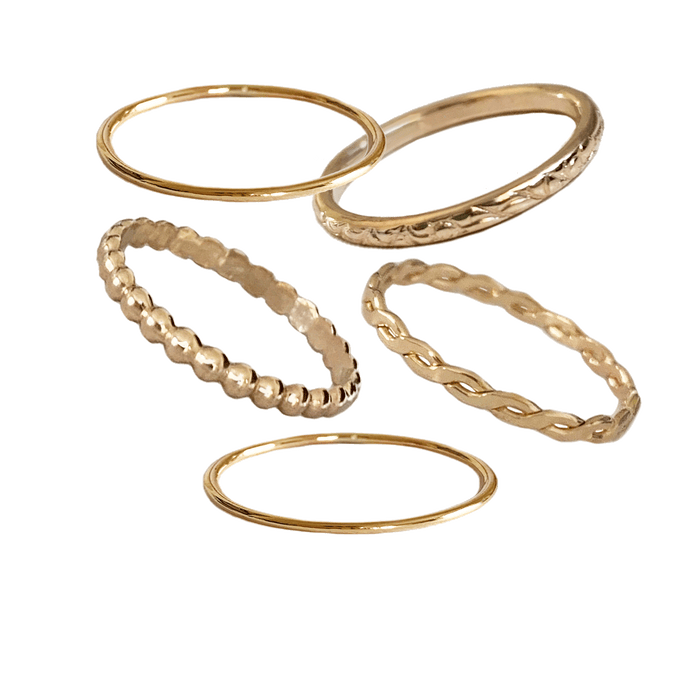 Stacked Fitted Toe Rings for Men and Women