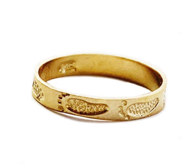 Footprints 14K Toe Ring